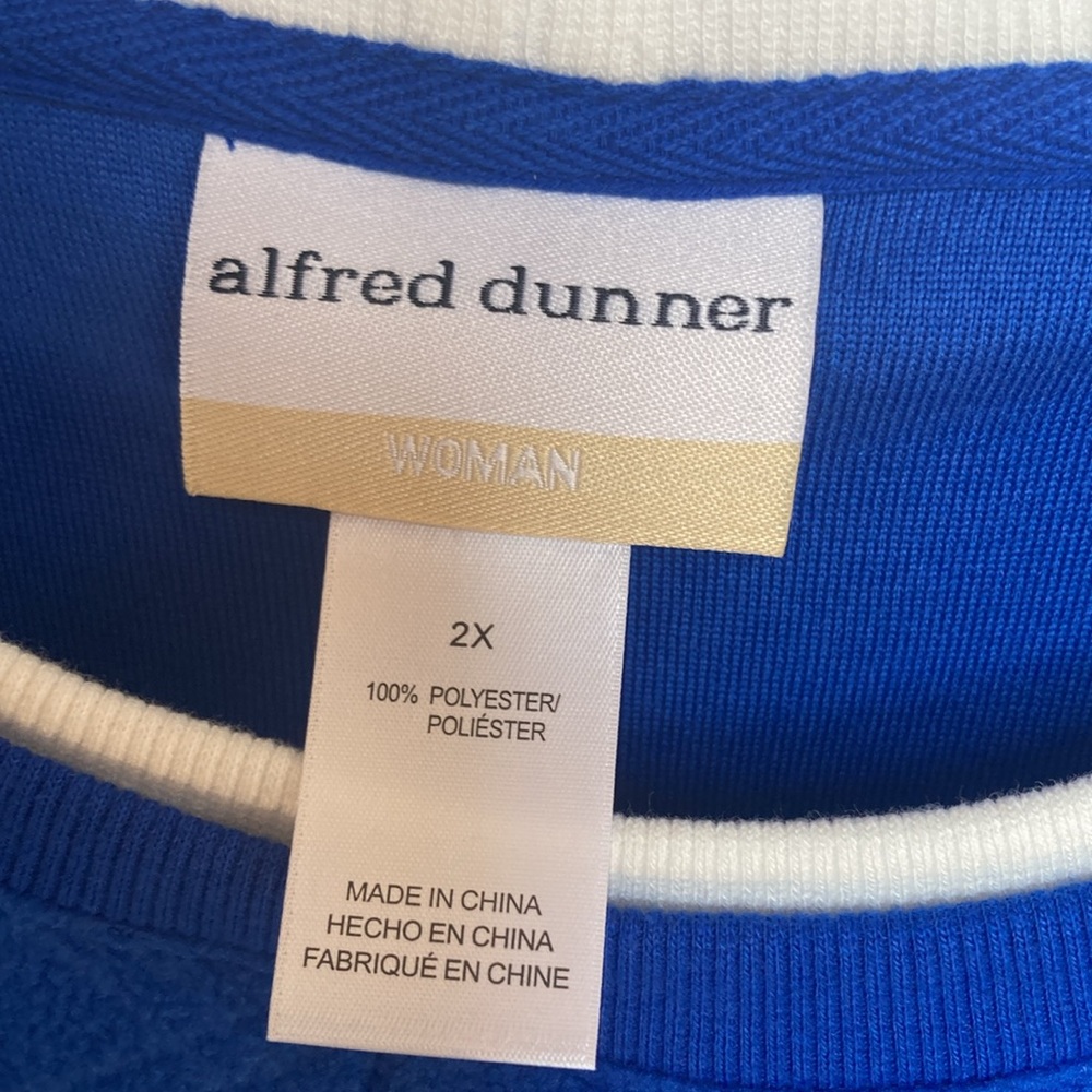 Offer$18 Alfred Dunner pullover blue top with bling details 2X - Picture 13 of 16